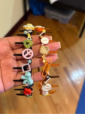 Junked handmade headbands bundle Multi-Color Decorative Hair Clip Set
